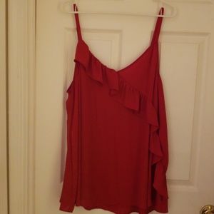 Ruffle chiffon cami